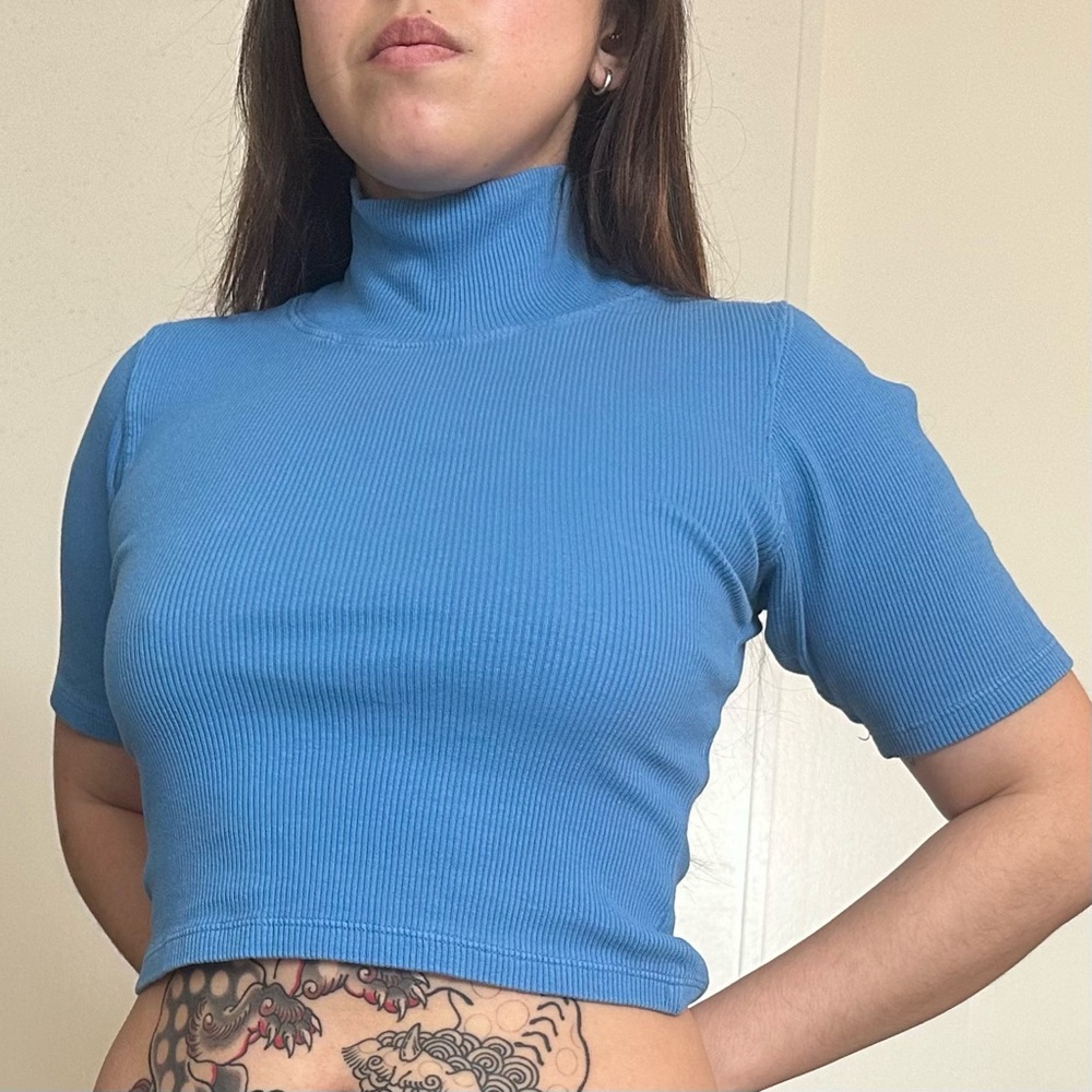 Big Bud Press 1/2 Sleeve Turtleneck Blue